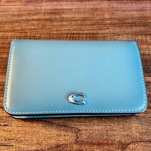 Coach Slim Credit Card Wallet in Aquamarine *BEAUTIFUL COLOR!*